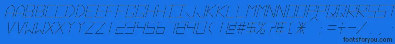 HyperspaceItalic Font – Black Fonts on Blue Background