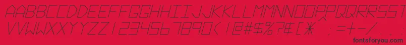 HyperspaceItalic Font – Black Fonts on Red Background