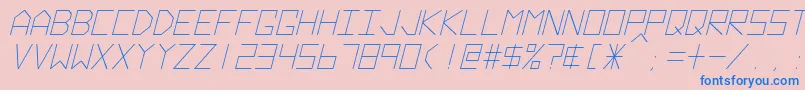 HyperspaceItalic Font – Blue Fonts on Pink Background