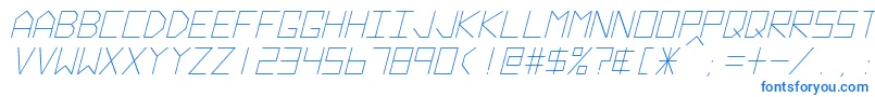 HyperspaceItalic Font – Blue Fonts on White Background