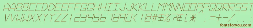 HyperspaceItalic Font – Brown Fonts on Green Background