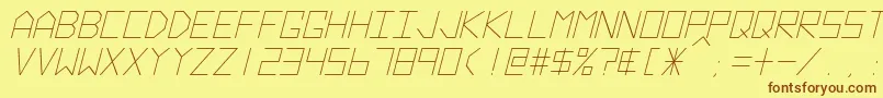 HyperspaceItalic Font – Brown Fonts on Yellow Background