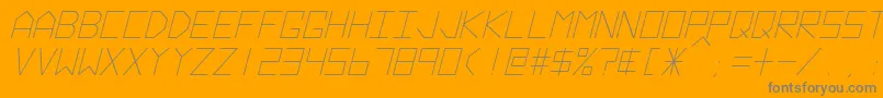 HyperspaceItalic Font – Gray Fonts on Orange Background