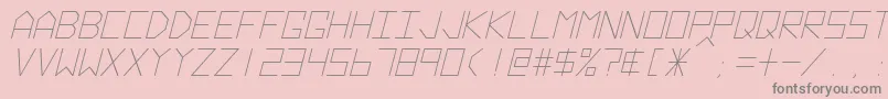 HyperspaceItalic Font – Gray Fonts on Pink Background