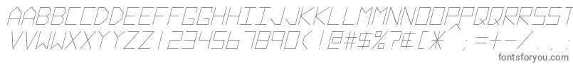 HyperspaceItalic-Schriftart – Graue Schriften auf weißem Hintergrund