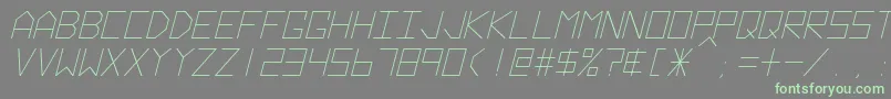 HyperspaceItalic Font – Green Fonts on Gray Background