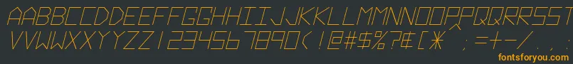HyperspaceItalic Font – Orange Fonts on Black Background