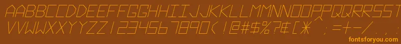 HyperspaceItalic Font – Orange Fonts on Brown Background
