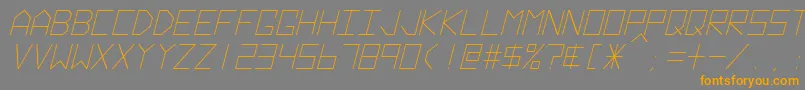 HyperspaceItalic Font – Orange Fonts on Gray Background