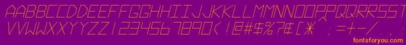 HyperspaceItalic Font – Orange Fonts on Purple Background