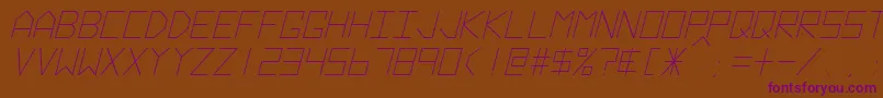 HyperspaceItalic Font – Purple Fonts on Brown Background
