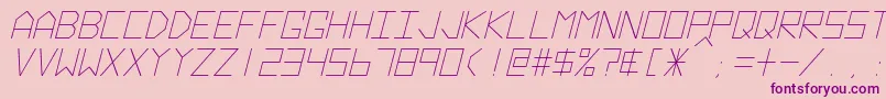 HyperspaceItalic Font – Purple Fonts on Pink Background
