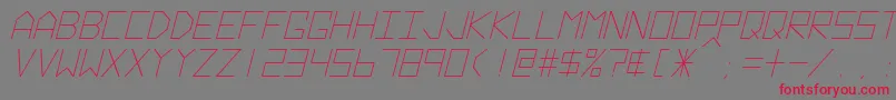HyperspaceItalic Font – Red Fonts on Gray Background