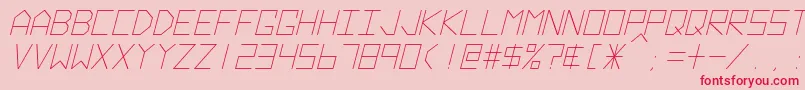 HyperspaceItalic Font – Red Fonts on Pink Background
