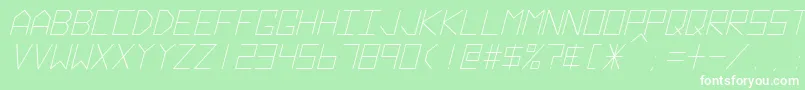 HyperspaceItalic Font – White Fonts on Green Background