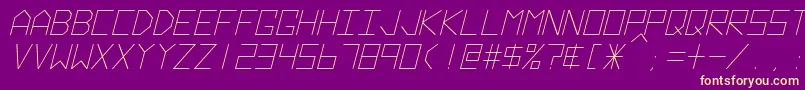 HyperspaceItalic Font – Yellow Fonts on Purple Background