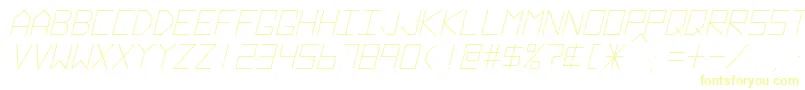 Czcionka HyperspaceItalic – żółte czcionki