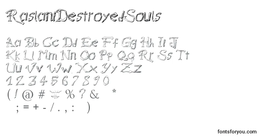 RaslaniDestroyedSouls Font – alphabet, numbers, special characters