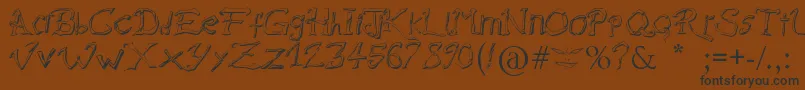 RaslaniDestroyedSouls Font – Black Fonts on Brown Background