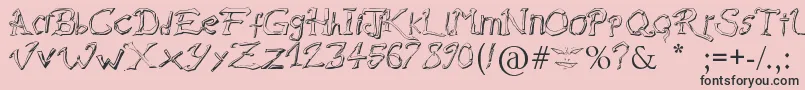 RaslaniDestroyedSouls Font – Black Fonts on Pink Background