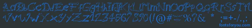 More about RaslaniDestroyedSouls Font RaslaniDestroyedSouls Font – Blue Fonts on Black Background