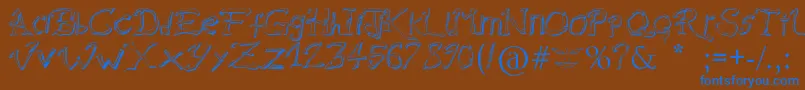 RaslaniDestroyedSouls Font – Blue Fonts on Brown Background