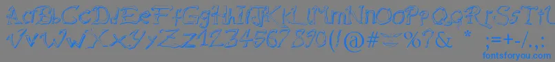 RaslaniDestroyedSouls Font – Blue Fonts on Gray Background