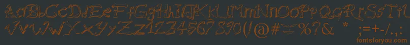 RaslaniDestroyedSouls Font – Brown Fonts on Black Background