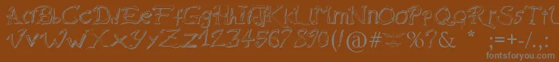 RaslaniDestroyedSouls Font – Gray Fonts on Brown Background