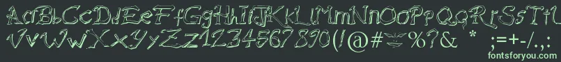 RaslaniDestroyedSouls Font – Green Fonts on Black Background