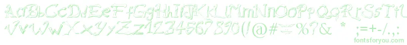 RaslaniDestroyedSouls Font – Green Fonts on White Background
