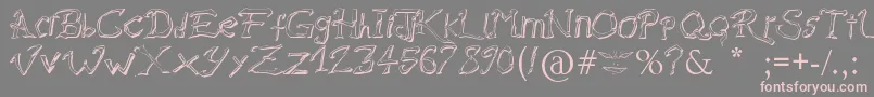 RaslaniDestroyedSouls Font – Pink Fonts on Gray Background