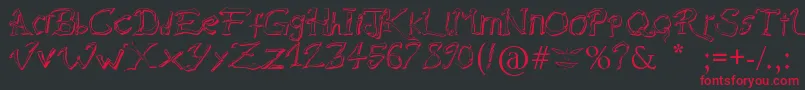 RaslaniDestroyedSouls Font – Red Fonts on Black Background