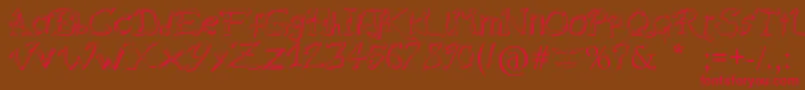 RaslaniDestroyedSouls Font – Red Fonts on Brown Background