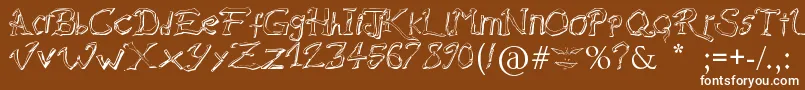 RaslaniDestroyedSouls Font – White Fonts on Brown Background