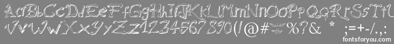 RaslaniDestroyedSouls Font – White Fonts on Gray Background