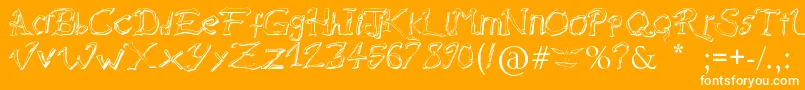 RaslaniDestroyedSouls Font – White Fonts on Orange Background