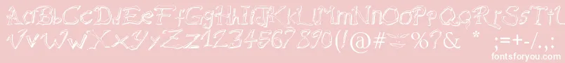 RaslaniDestroyedSouls Font – White Fonts on Pink Background