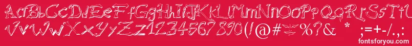 RaslaniDestroyedSouls Font – White Fonts on Red Background