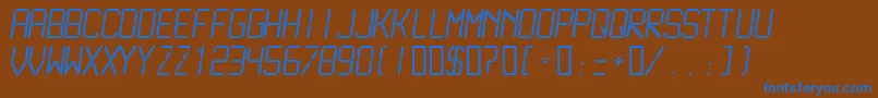 Lcdml Font – Blue Fonts on Brown Background