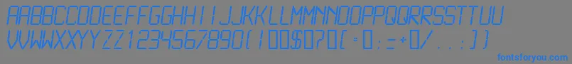 Lcdml Font – Blue Fonts on Gray Background