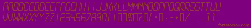 Lcdml Font – Brown Fonts on Purple Background