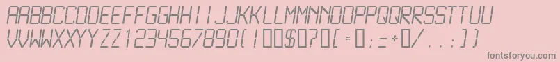 Lcdml Font – Gray Fonts on Pink Background
