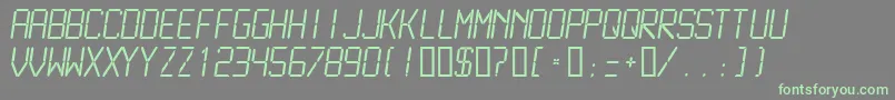 Lcdml Font – Green Fonts on Gray Background