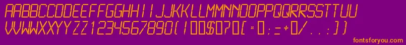 Lcdml Font – Orange Fonts on Purple Background