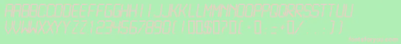 Lcdml Font – Pink Fonts on Green Background