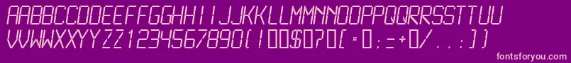 Lcdml Font – Pink Fonts on Purple Background