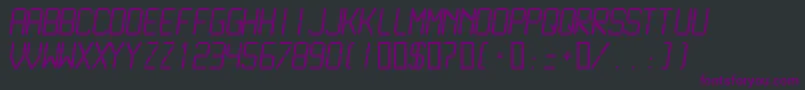 Lcdml Font – Purple Fonts on Black Background