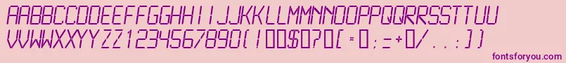Lcdml Font – Purple Fonts on Pink Background