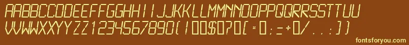 Lcdml Font – Yellow Fonts on Brown Background